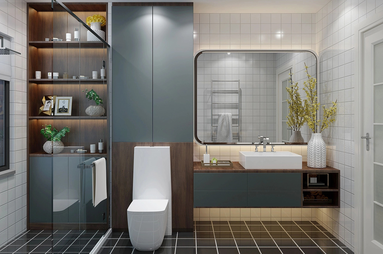 小戶型衛生間干濕分區裝修效果圖